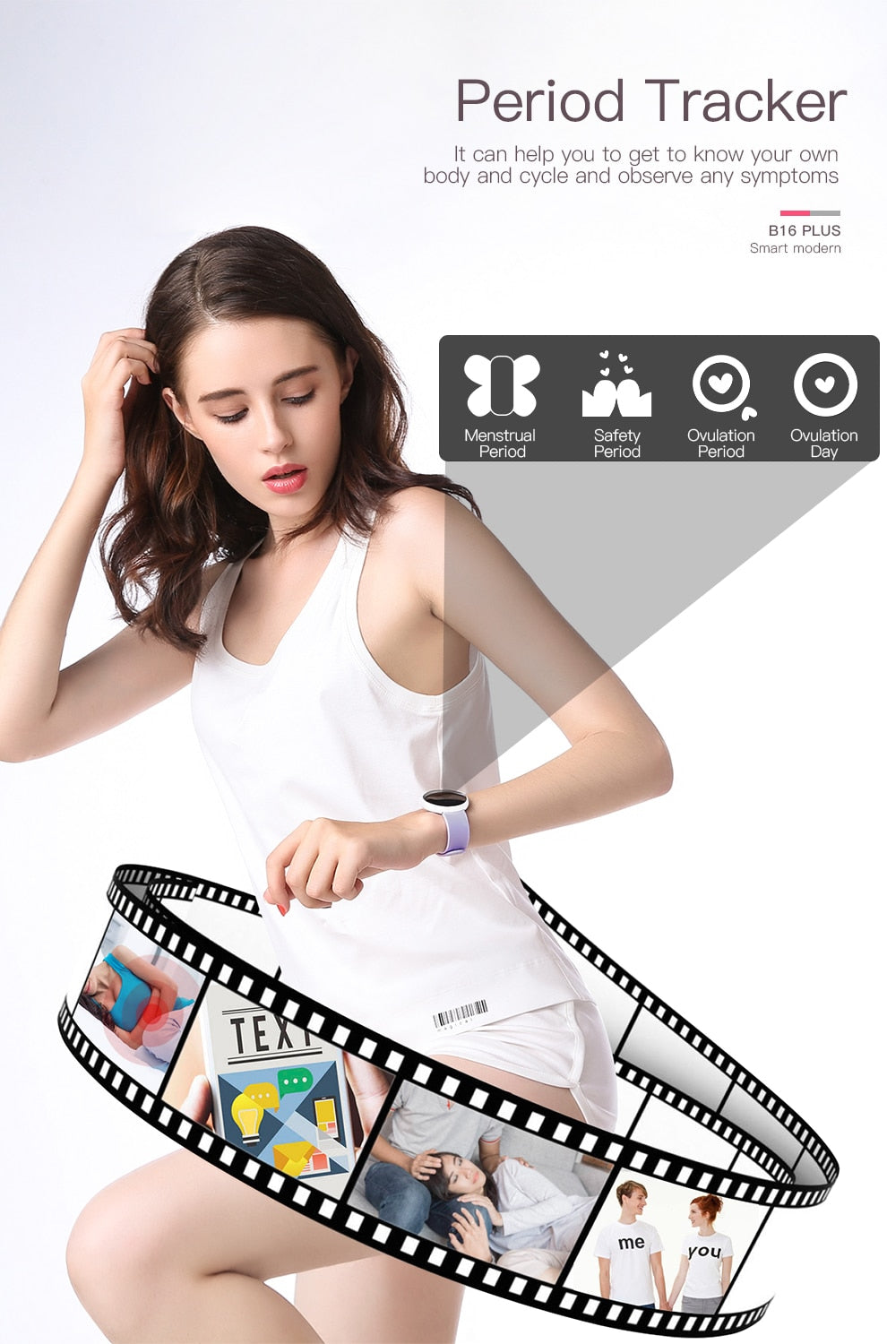 Black Technology Smart Bracelet |Fitness Tracker, Heart Rate Monitor, Sleek Design | Best Smart Band in UAE