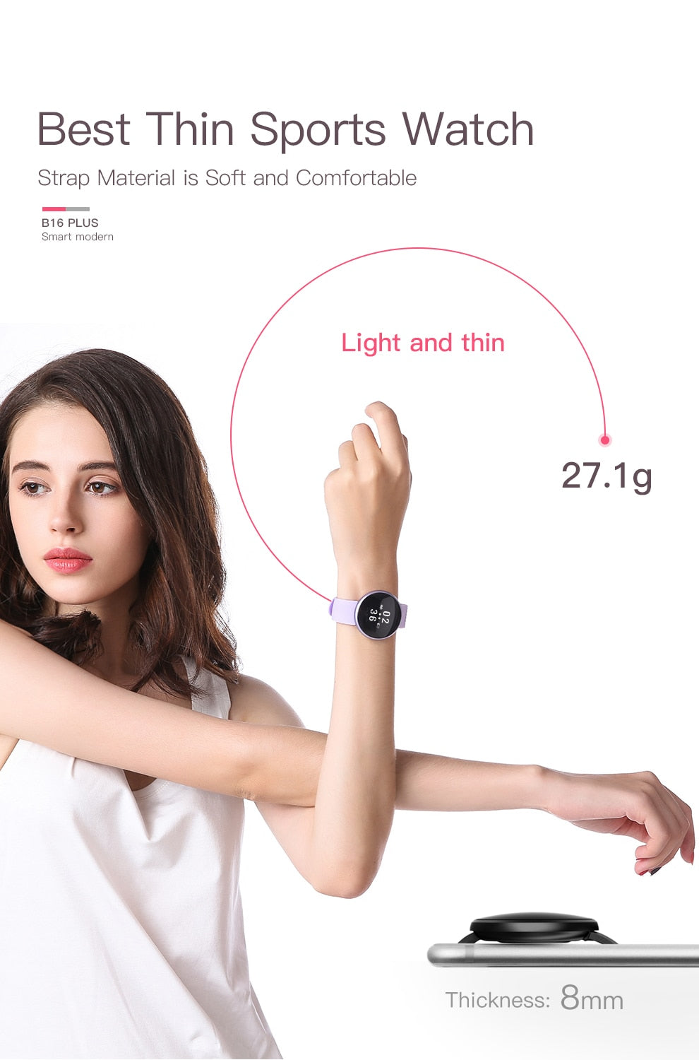 Black Technology Smart Bracelet |Fitness Tracker, Heart Rate Monitor, Sleek Design | Best Smart Band in UAE