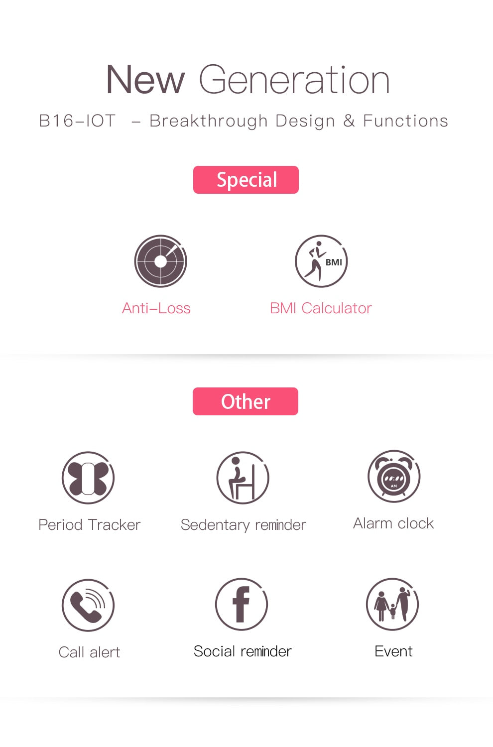 Black Technology Smart Bracelet |Fitness Tracker, Heart Rate Monitor, Sleek Design | Best Smart Band in UAE