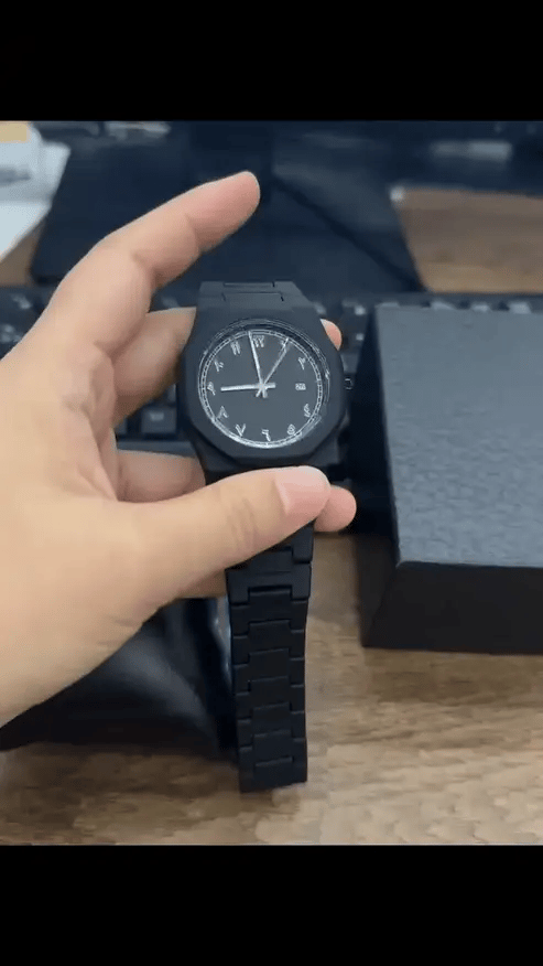 Stainless steel arabic watch