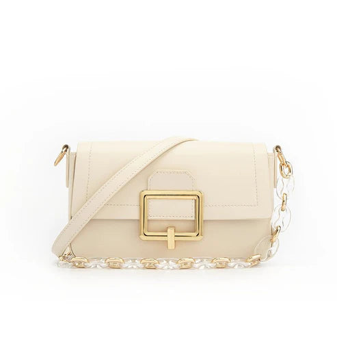 French Textured Cowhide Crossbody Bag