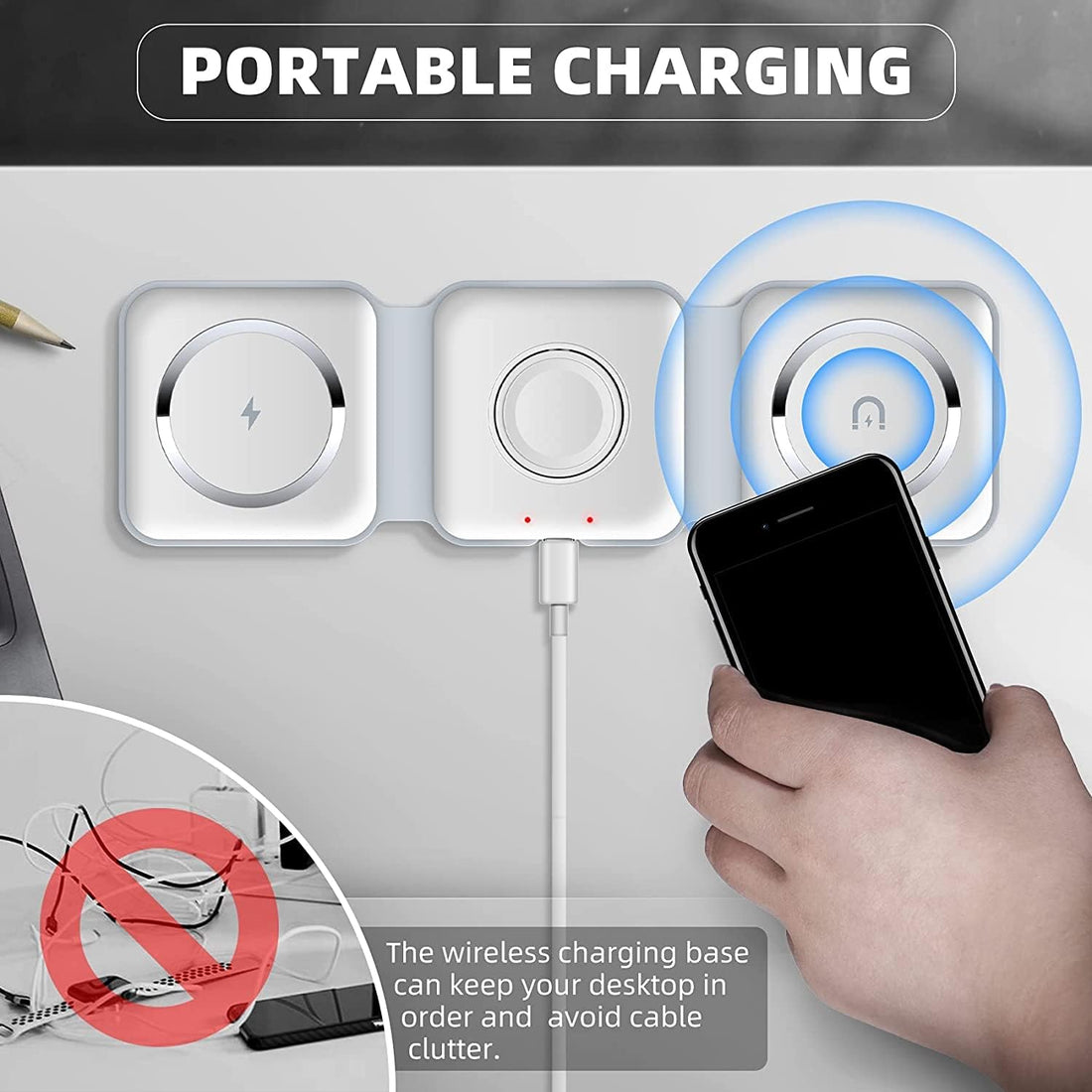 3 in 1 wireless charging pad