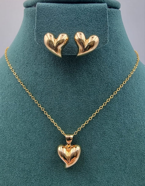 Elegant Gold-Toned Necklace & Earring Sets