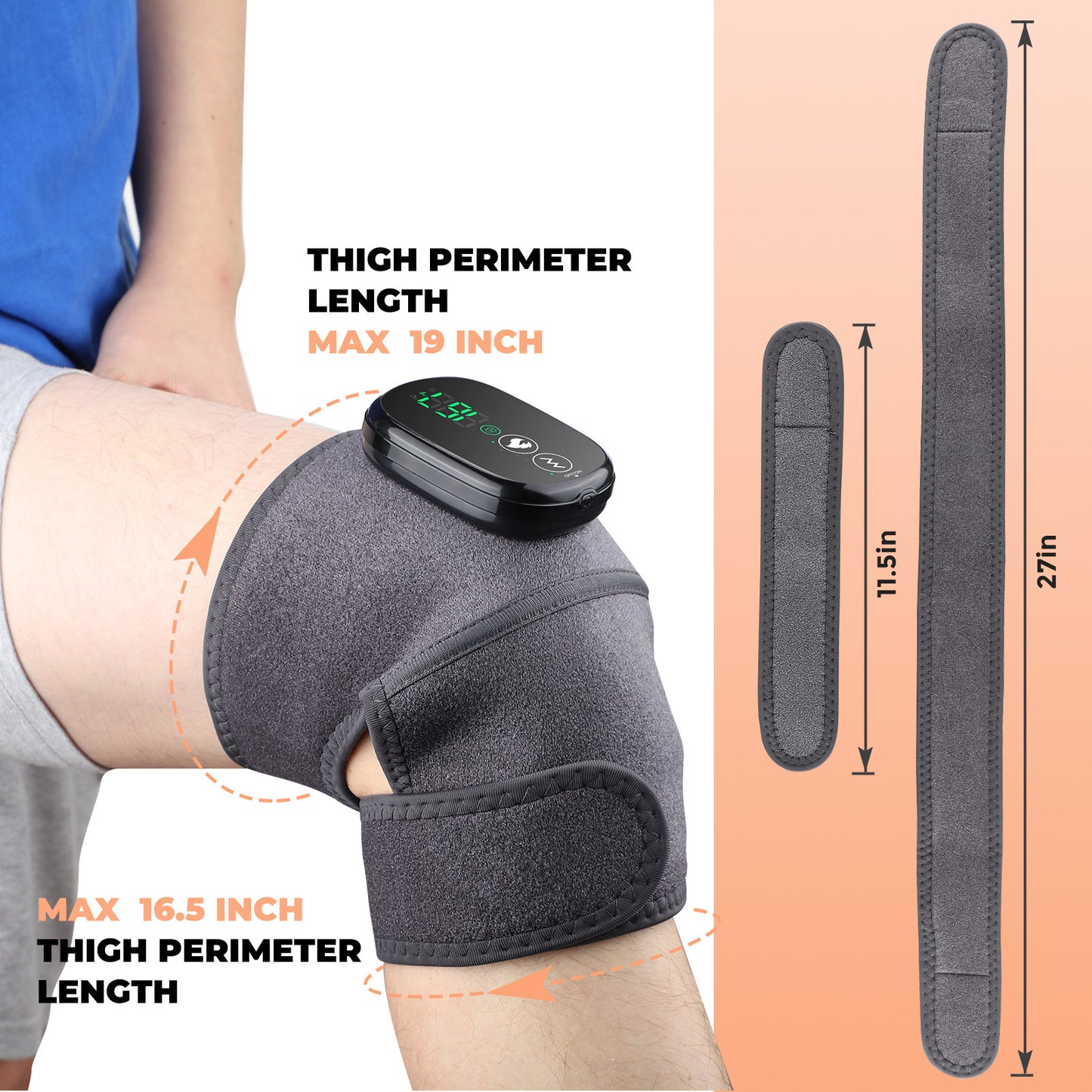 Moxibustion Therapy Device With Warmth Control And Electric Heating Knee Pads